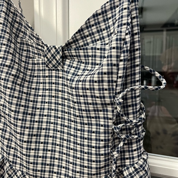 Betsey Johnson Blue and White gingham Mini Dress size S EUC - Picture 4 of 12